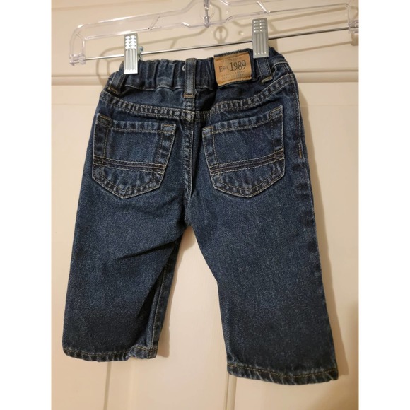 Children's Place*Jeans 9-12 M*Adjustable waist*EUC*Dark Wash - Picture 2 of 4
